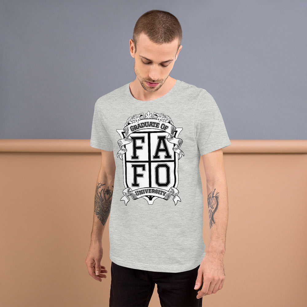 FAFOU B&W Chest Plate Unisex t-shirt