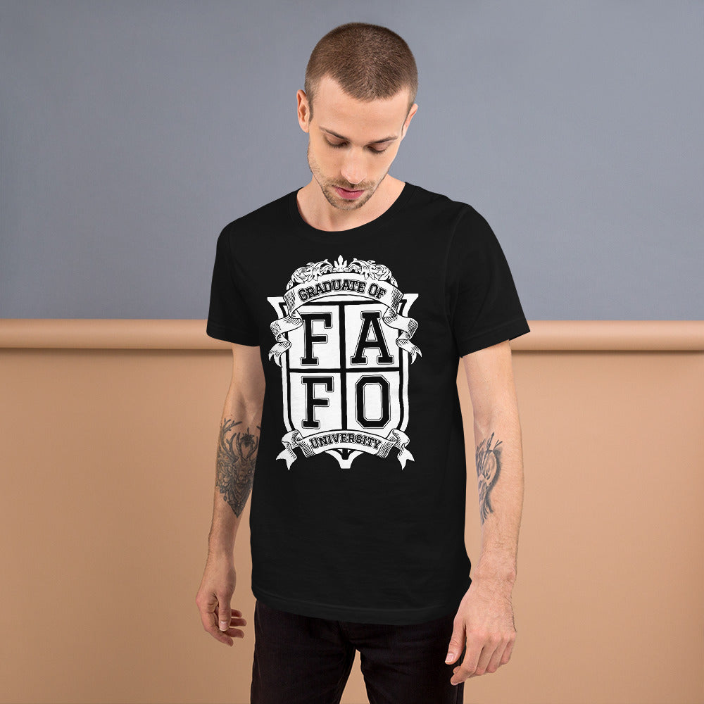 FAFOU B&W Chest Plate Unisex t-shirt