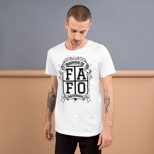 FAFOU B&W Chest Plate Unisex t-shirt